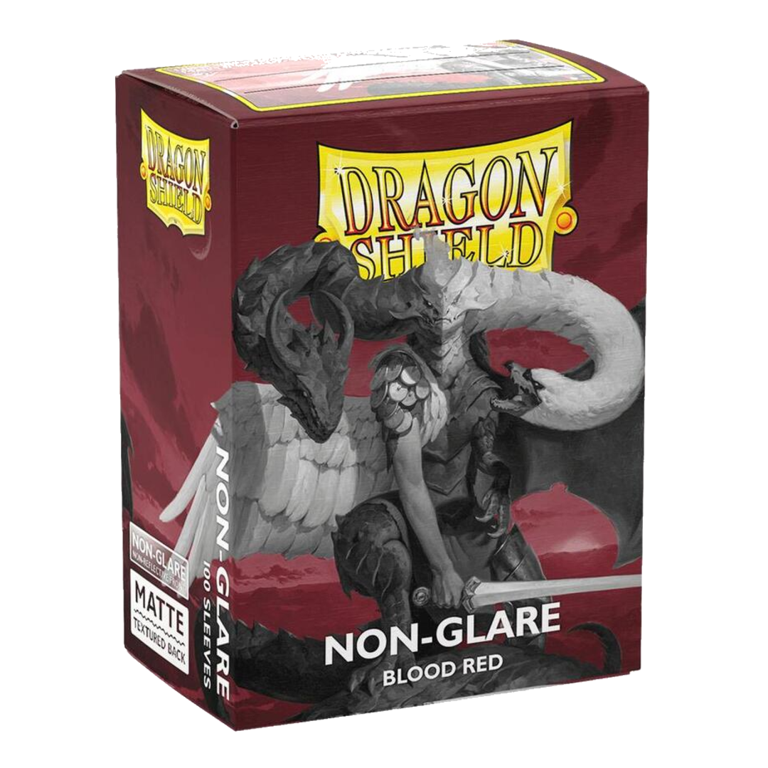 Dragon Shield - Matte 100 Count Sleeves - BLOOD RED NON-GLARE